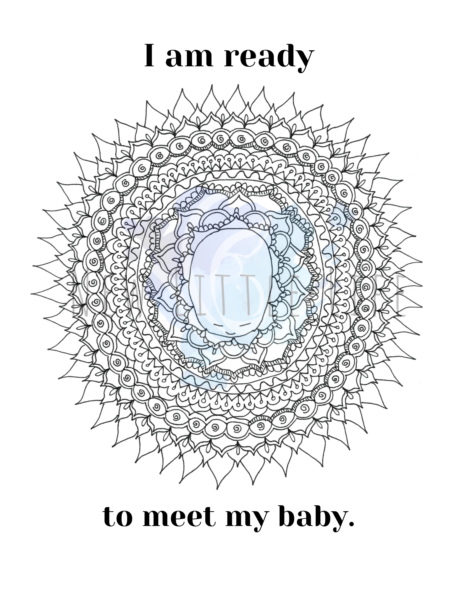 Birth Affirmations Coloring Book - PDF DOWNLOAD - Image 10