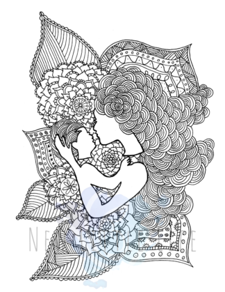 Mother & Child - Postpartum Coloring Page
