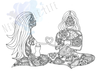 Milk Donor Mom - Breastfeeding Coloring Page