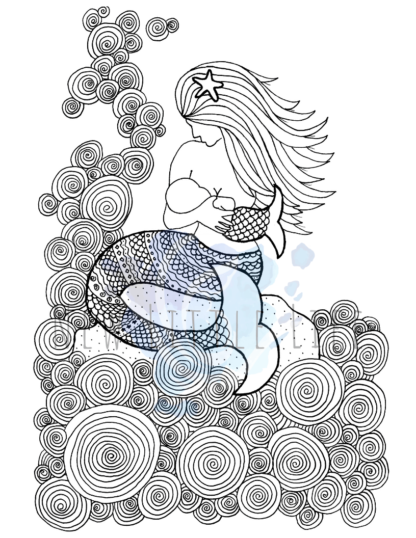Breastfeeding Mermaid - Breastfeeding Coloring Page
