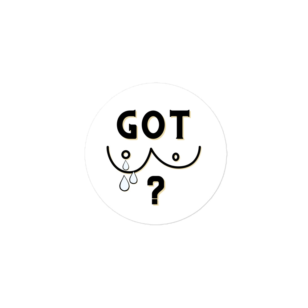Got Breast Milk Black Sticker - Image 2