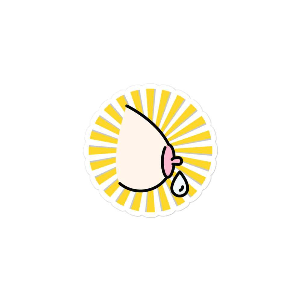 Breasts in Color Sticker Yellow - Image 2