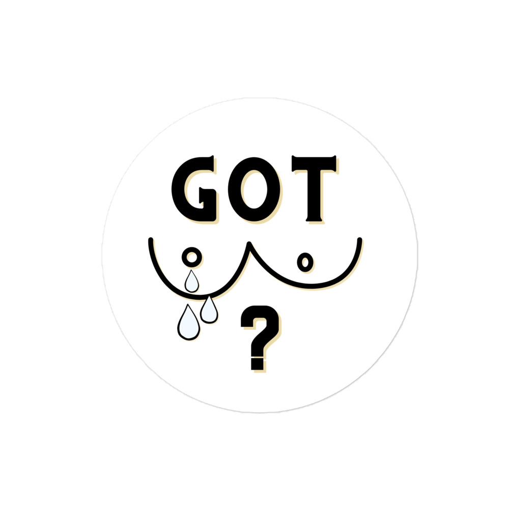 Got Breast Milk Black Sticker - Image 3