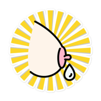 Breasts in Color Sticker Yellow