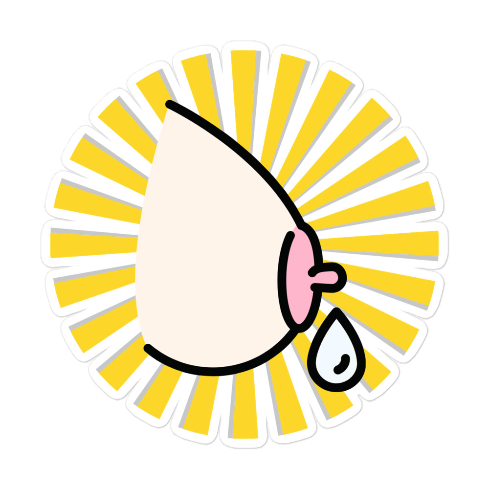 Breasts in Color Sticker Yellow