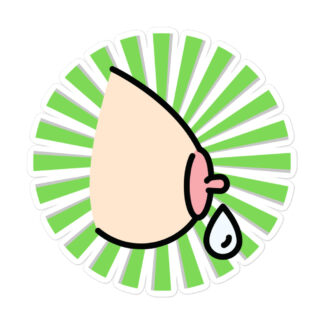 Breasts in Color Sticker Orange