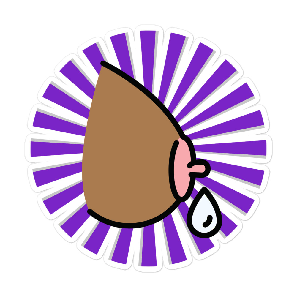 Breasts in Color Sticker Purple
