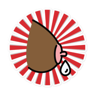 Breasts in Color Sticker Red